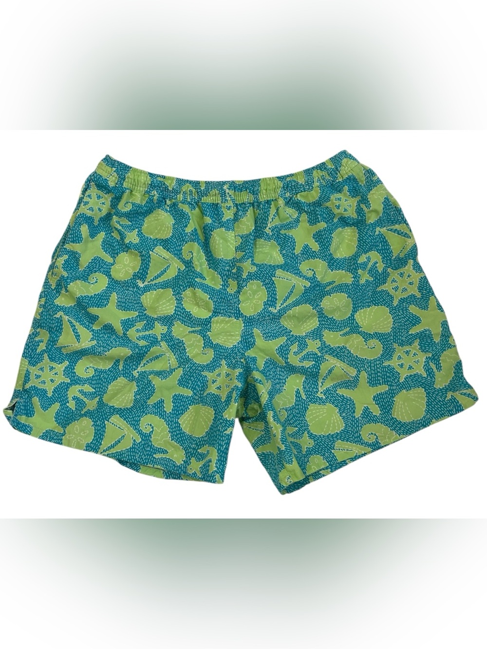 Lilly Pulitzer Teal & Lime Sea Life Swim Shorts